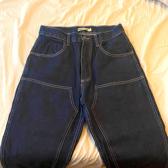 Rudy Jude Dark Indigo Utility Jeans size 2 never worn never washed - Picture 1 of 4